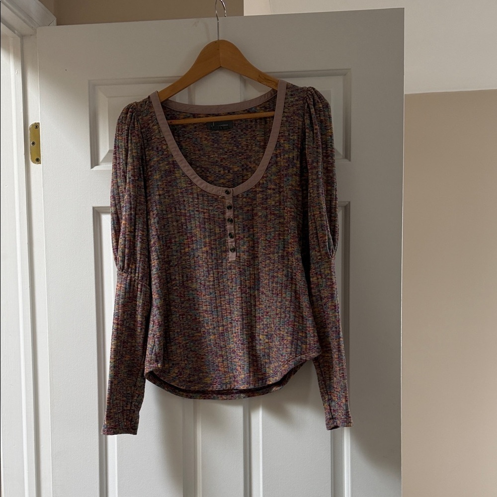 Anthropologie Multicolor Long Sleeve Top